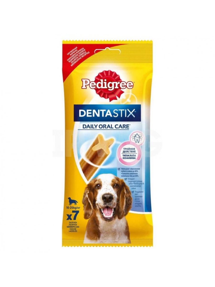 Товар: Pedigree Лакомство для собак - Denta Stix по уходу за зубами (10-25кг) 7x180г