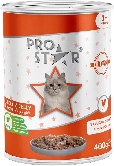 Товар: Prostar влажный корм для взрослых кошек курица в желе 400гр