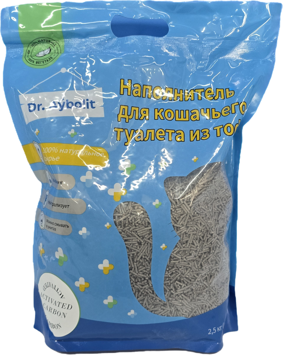 Товар: Наполнитель комкующийся для кошачьего туалета Тофу с углем 6л (2,5кг)