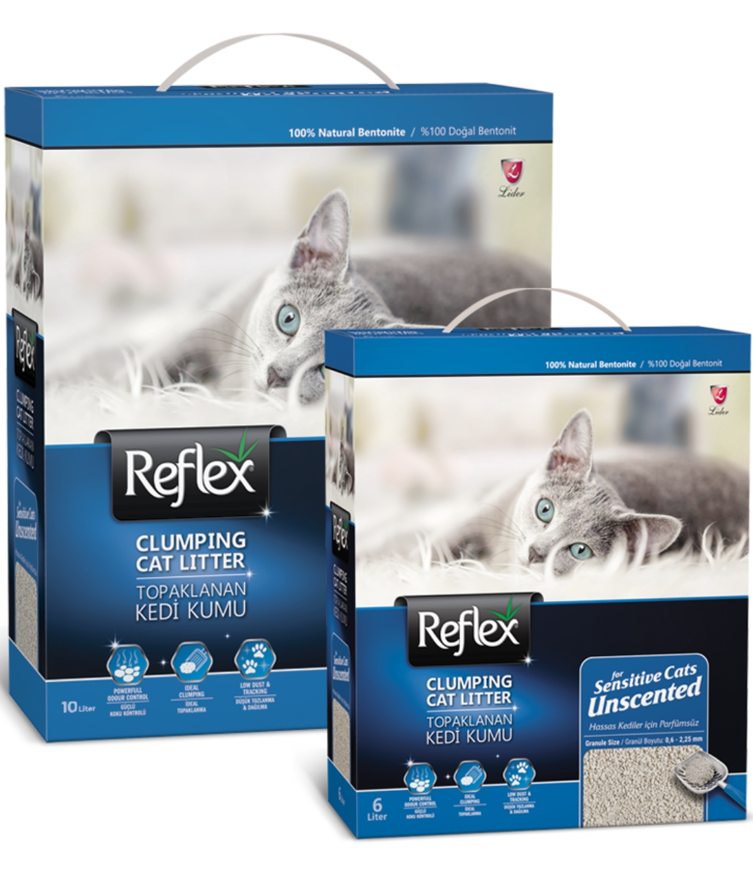 Товар: Reflex наполнитель для кошек комкующийся без запаха 6л